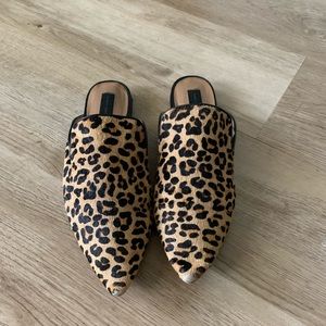 Steve Madden leopard mules